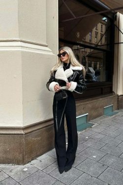 Coquette Aesthetic Nordic Nest Fleece Jacket - Y2K Fashion Grunge Style Cute Tops & Cargo Skirt