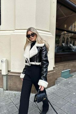 Coquette Aesthetic Nordic Nest Fleece Jacket - Y2K Fashion Grunge Style Cute Tops & Cargo Skirt