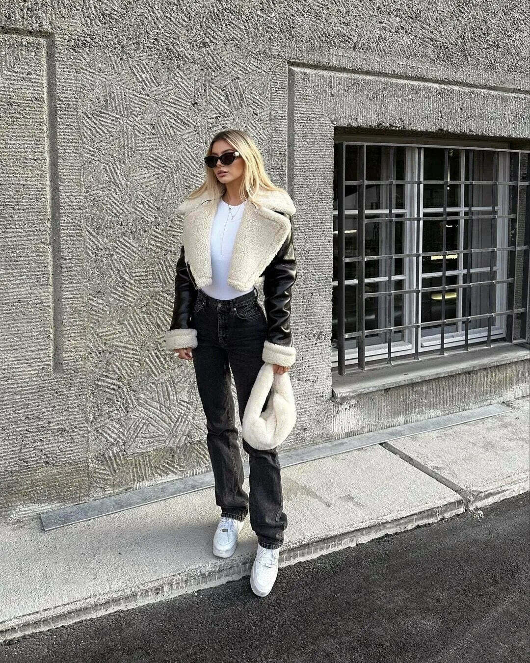 Coquette Aesthetic Nordic Nest Fleece Jacket - Y2K Fashion Grunge Style Cute Tops & Cargo Skirt
