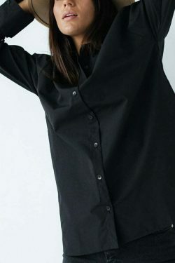 Coquette Aesthetic Oversized Cotton Blouse - Y2K Fashion Women's Clothing