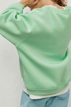 Coquette Aesthetic Oversized Sweatshirt - Y2K Fashion Grunge Style Cute Tops & Pastel Goth Outfits