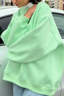 Coquette Aesthetic Oversized Sweatshirt - Y2K Fashion Grunge Style Cute Tops & Pastel Goth Outfits