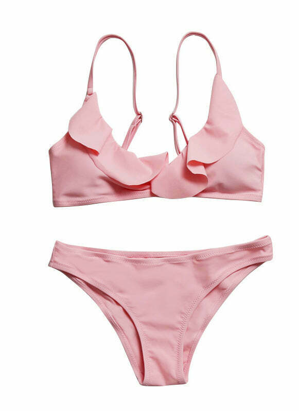Coquette Aesthetic Padded Bralette Bikini Set - Y2K Fashion Women's Swimwear