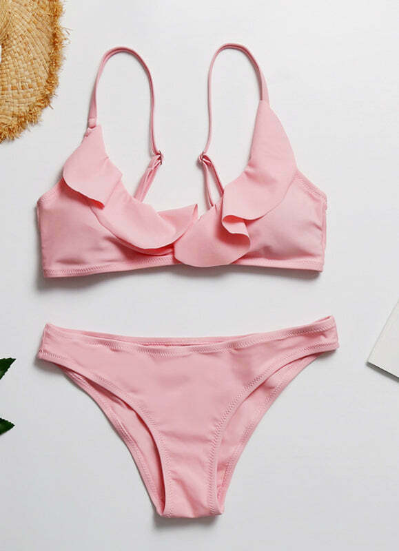 Coquette Aesthetic Padded Bralette Bikini Set - Y2K Fashion Women's Swimwear