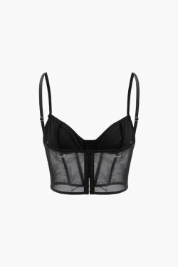 Coquette Aesthetic Pearl Lace Cami Top - Y2K Fashion Statement Piece