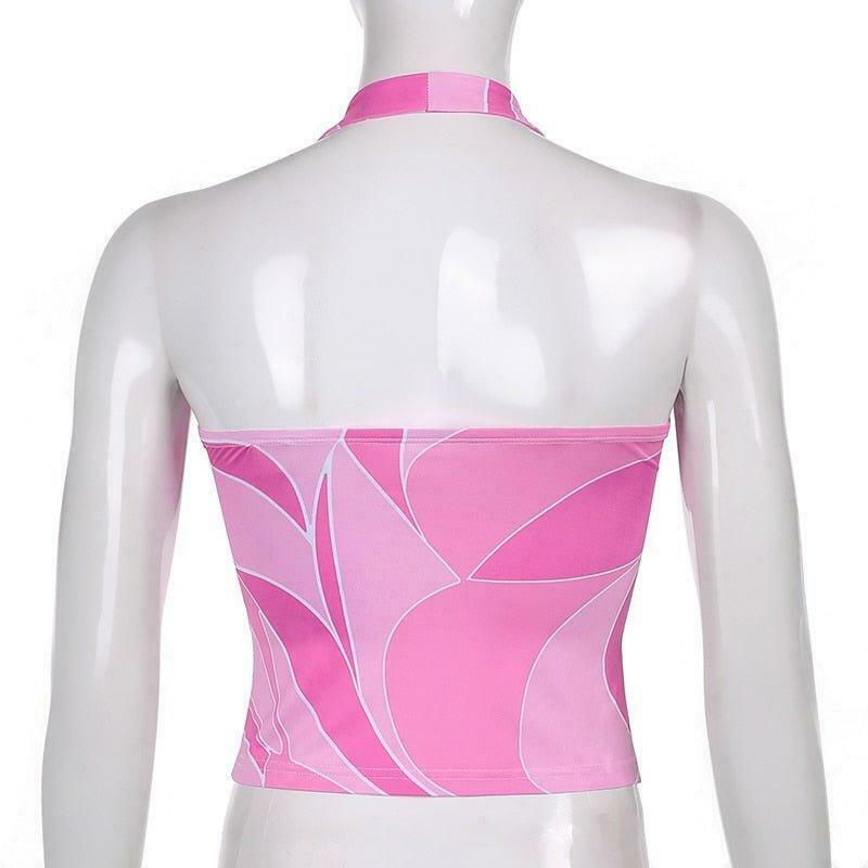 Coquette Aesthetic Pink Top with Y2K Style and Grunge Vibes