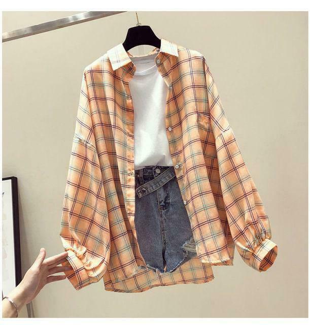 Coquette Aesthetic Plaid Shirt - Y2K Fashion Women's Grunge Style Top