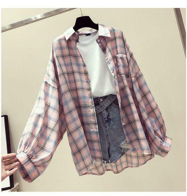 Coquette Aesthetic Plaid Shirt - Y2K Fashion Women's Grunge Style Top