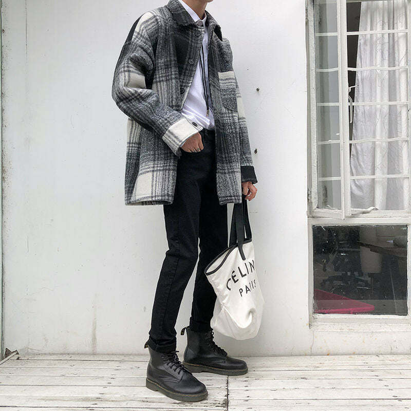 Coquette Aesthetic Plaid Winter Jacket - Y2K Fashion for Women