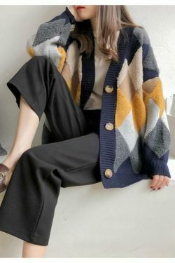 Coquette Aesthetic Puff Sleeve Loose Sweater - Y2K Fashion Women's Clothing