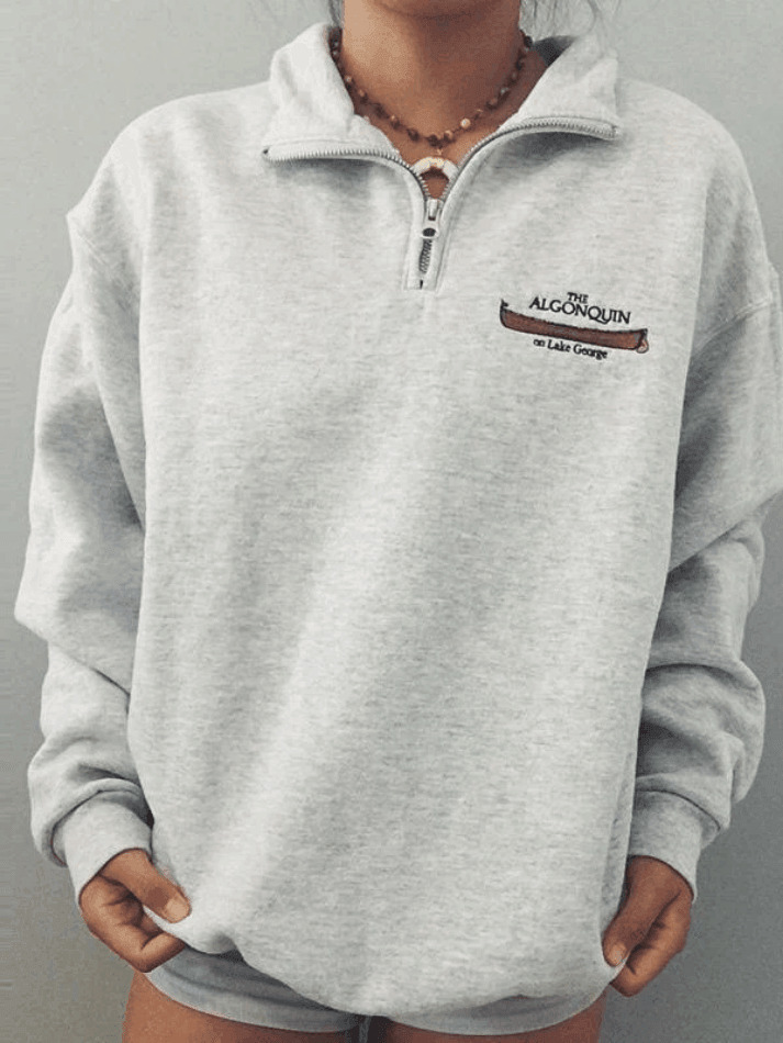 Coquette Aesthetic Quarter Zip Sweatshirt: Y2K Fashion with Grunge & Pastel Goth Vibes