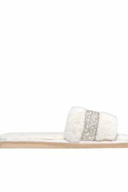 Coquette Aesthetic Rhinestone Fluff Slippers - Y2K Fashion Statement for Women