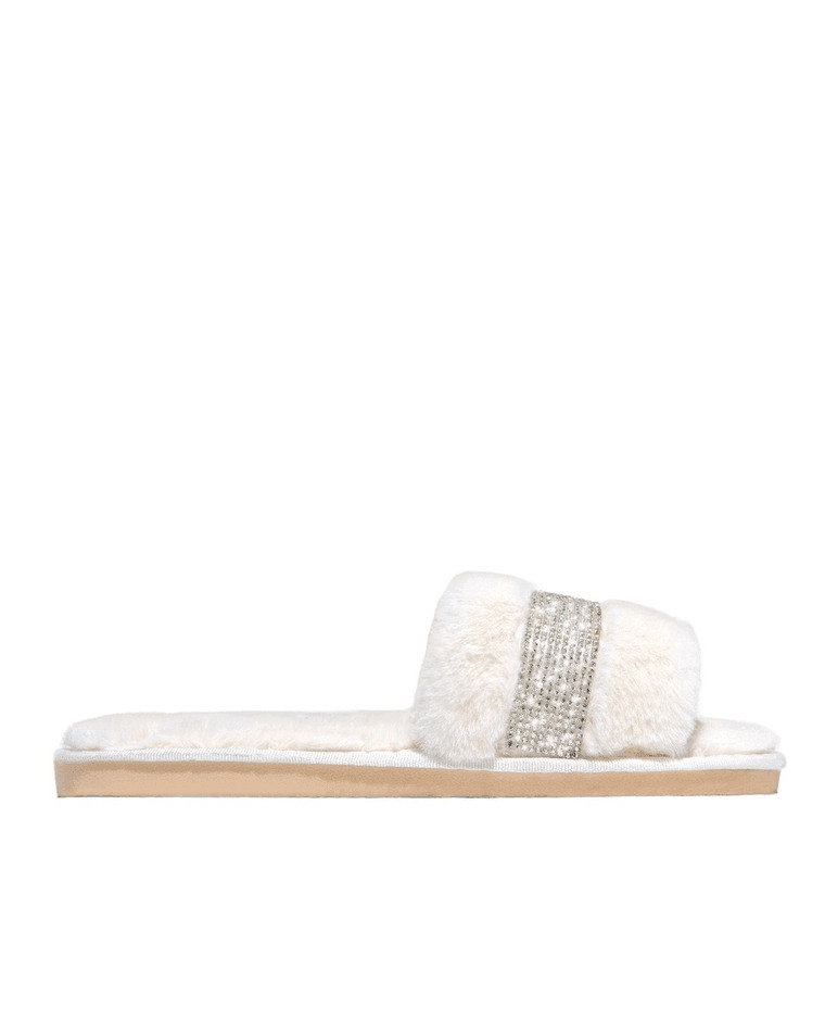 Coquette Aesthetic Rhinestone Fluff Slippers - Y2K Fashion Statement for Women