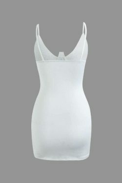 Coquette Aesthetic Rhinestone Slip Mini Dress - Y2K Fashion Outfit