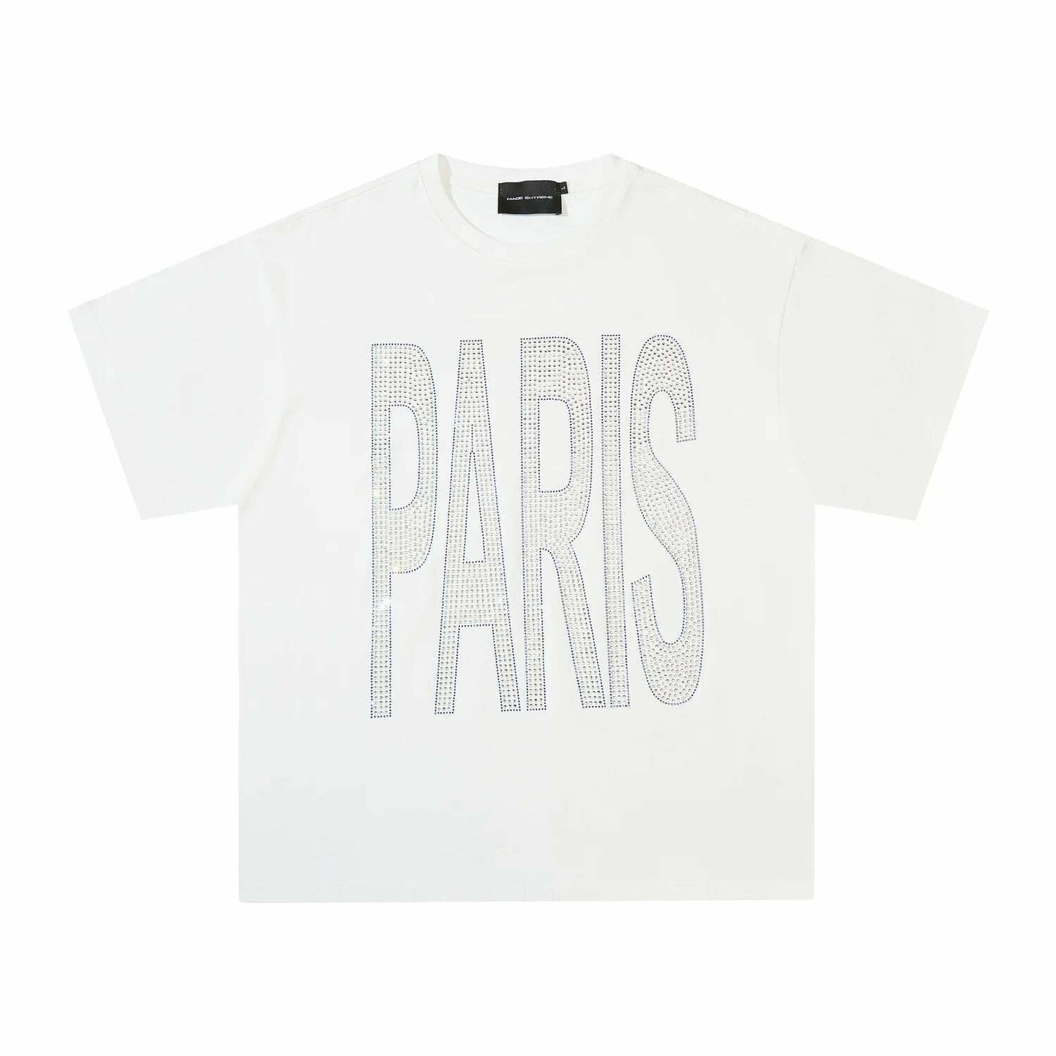 Coquette Aesthetic Rhinestone Slogan Tee - Y2K Fashion Statement for Women