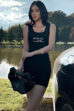 Coquette Aesthetic Ribbed Bodycon Mini Dress - Y2K Fashion Statement
