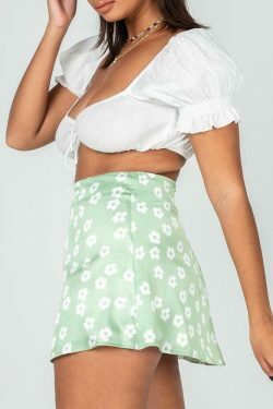 Coquette Aesthetic Ricky Satin Mini Skirt - Y2K Fashion Women's Clothing