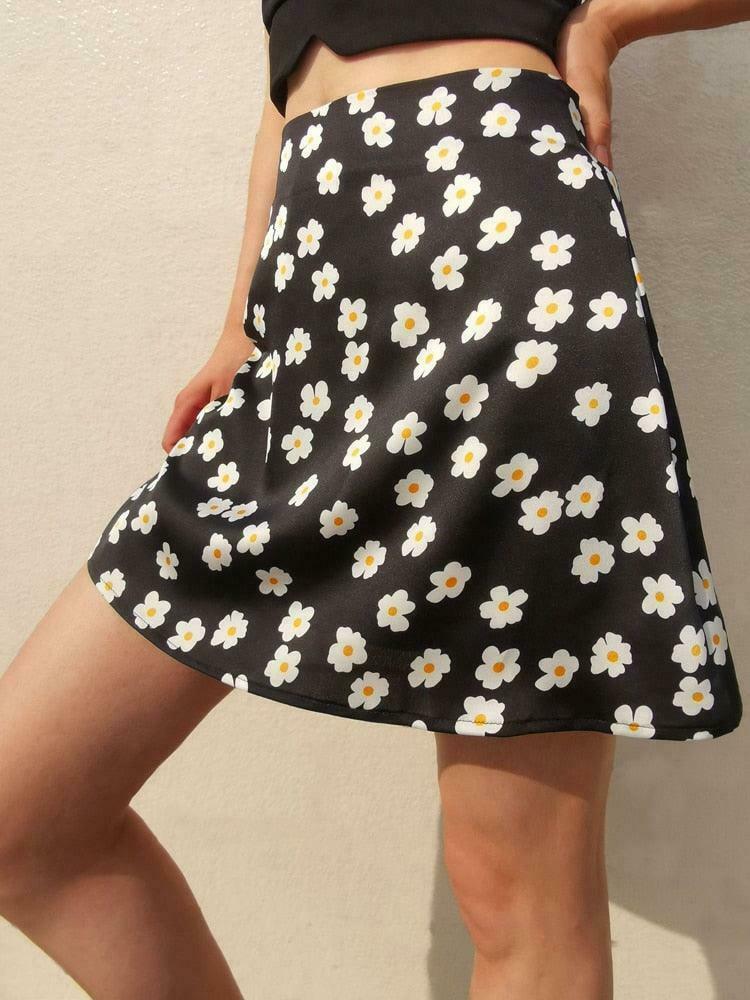 Coquette Aesthetic Ricky Satin Mini Skirt - Y2K Fashion Women's Clothing