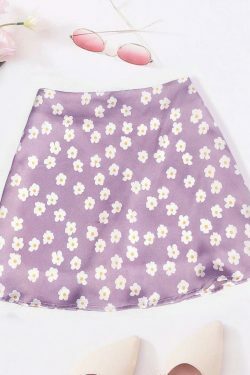 Coquette Aesthetic Ricky Satin Mini Skirt - Y2K Fashion Women's Clothing