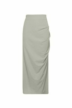 Coquette Aesthetic Ruched Split Y2K Cargo Skirt - Grunge Style Fashion Statement