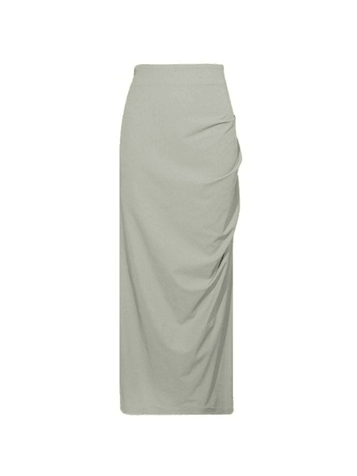 Coquette Aesthetic Ruched Split Y2K Cargo Skirt - Grunge Style Fashion Statement