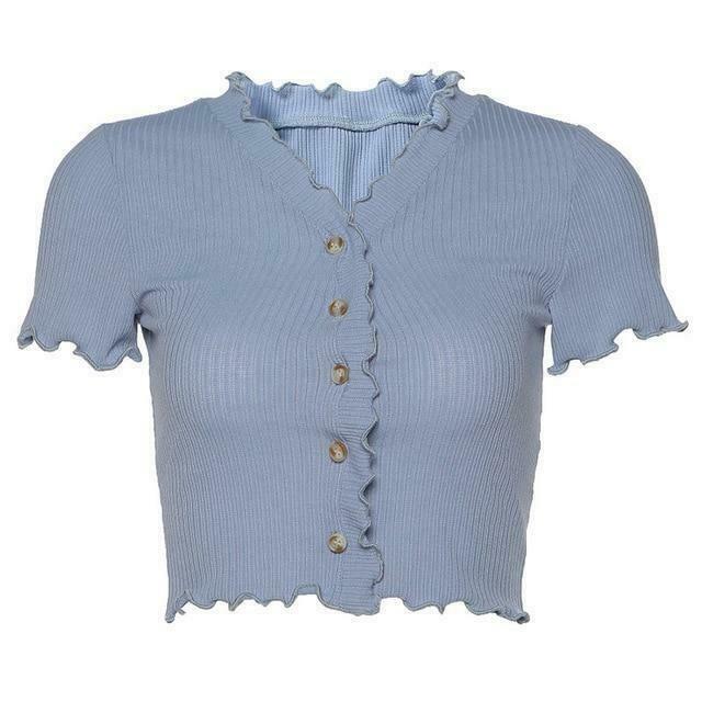 Coquette Aesthetic Ruffle Trim Cardigan - Y2K Fashion for Grunge & Pastel Goth