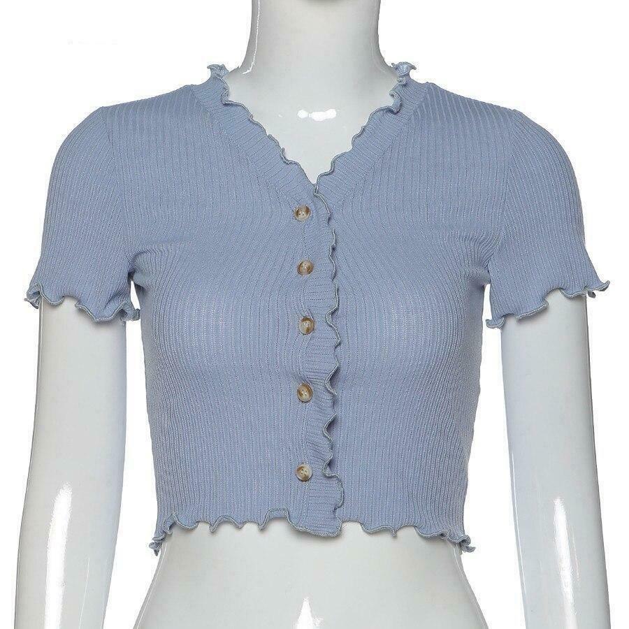 Coquette Aesthetic Ruffle Trim Cardigan - Y2K Fashion for Grunge & Pastel Goth