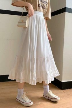 Coquette Aesthetic Ruffled Skirt - Y2K Fashion Statement Piece for Women