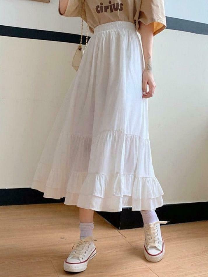Coquette Aesthetic Ruffled Skirt - Y2K Fashion Statement Piece for Women