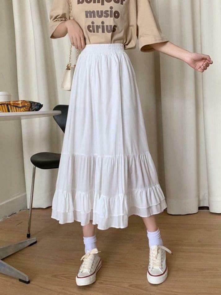 Coquette Aesthetic Ruffled Skirt - Y2K Fashion Statement Piece for Women