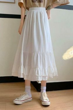 Coquette Aesthetic Ruffled Skirt - Y2K Fashion Statement Piece for Women