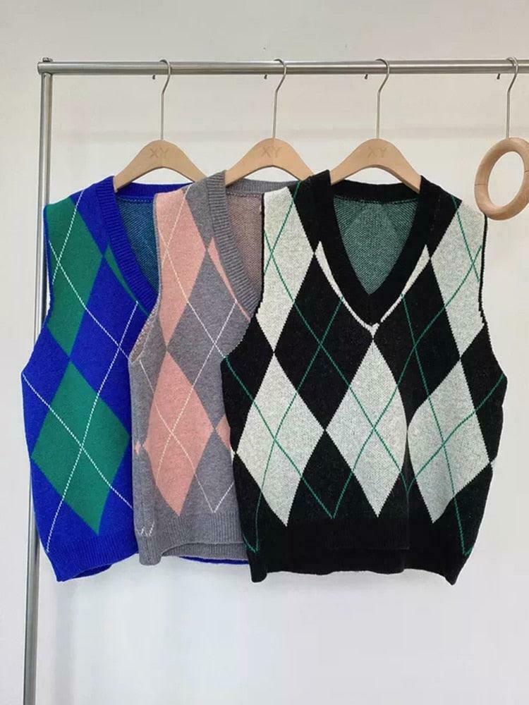 Coquette Aesthetic Runaway Oversized Sweater Vest in Y2K Fashion Style