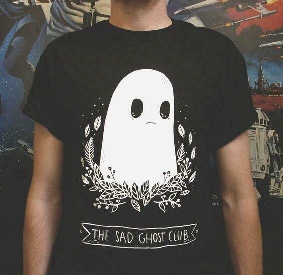 Coquette Aesthetic Sad Ghost Club Tee - Y2K Fashion Women's Grunge Style Shirt