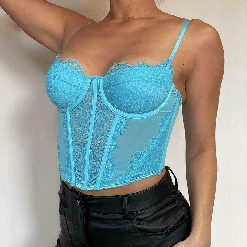 Coquette Aesthetic Sadie Corset Top - Y2K Fashion Grunge Style Cute Tops Pastel Goth Cargo Skirt