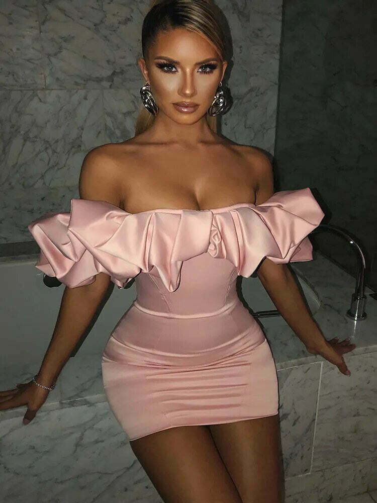 Coquette Aesthetic Sasha's Elegant Neckline Dress - Y2K Fashion Statement Piece