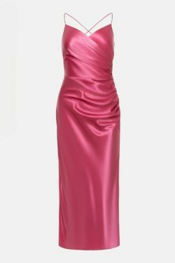Coquette Aesthetic Satin Dress: Y2K Fashion with Grunge & Pastel Goth Vibes