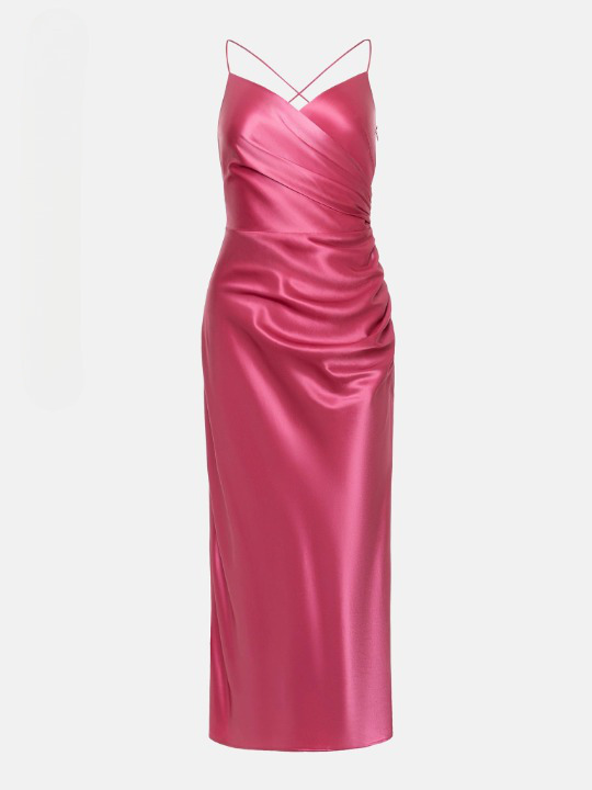 Coquette Aesthetic Satin Dress: Y2K Fashion with Grunge & Pastel Goth Vibes