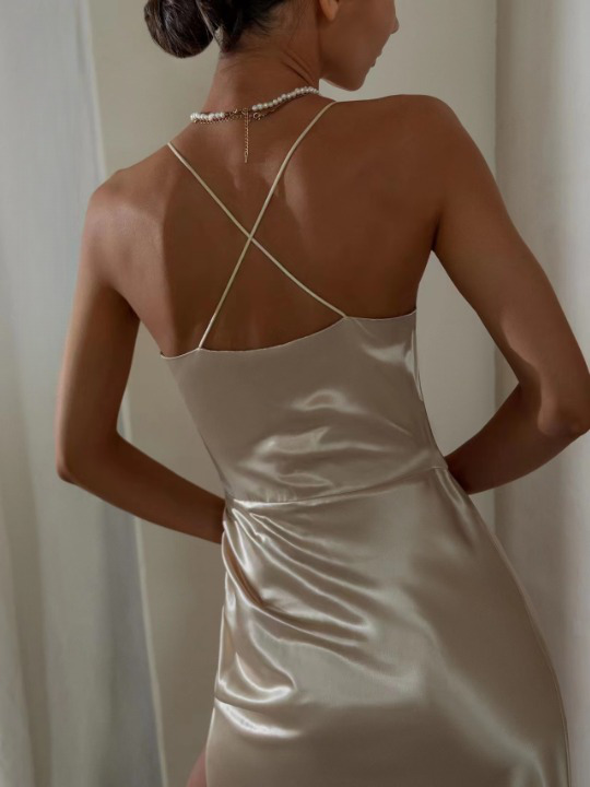 Coquette Aesthetic Satin Dress: Y2K Fashion with Grunge & Pastel Goth Vibes