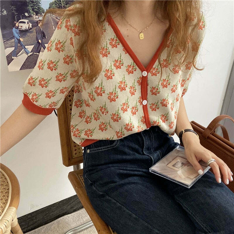 Coquette Aesthetic Secret Garden Button-Up Top - Y2K Fashion Women's Clothing