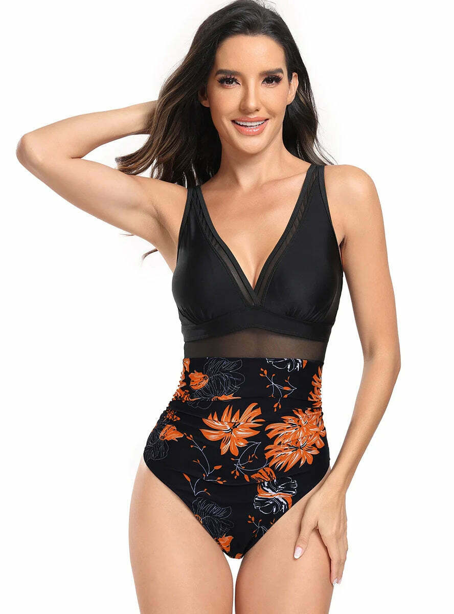 Coquette Aesthetic Sexy Print Swimsuit - Y2K Fashion Women's Swimwear