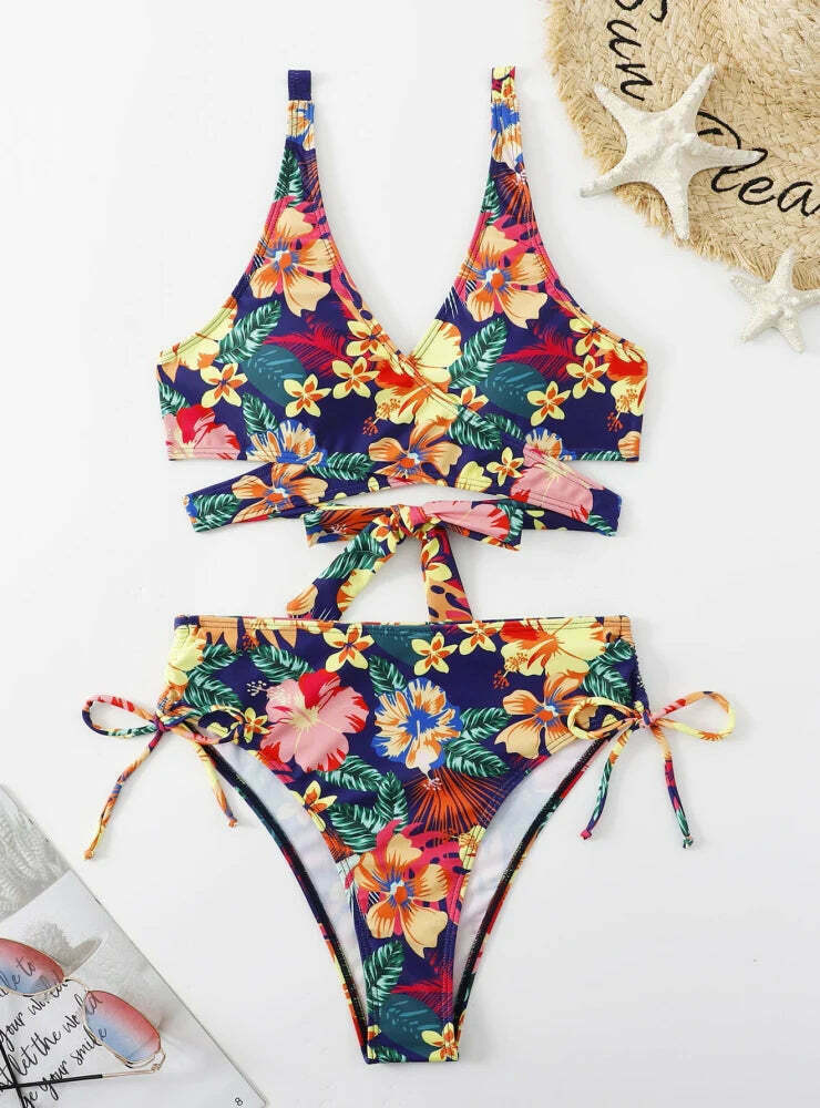 Coquette Aesthetic Sexy Print Swimsuit Bikini - Y2K Fashion Women's Swimwear