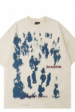 Coquette Aesthetic Shadow Graphic Print T-Shirt - Y2K Fashion Women's Top