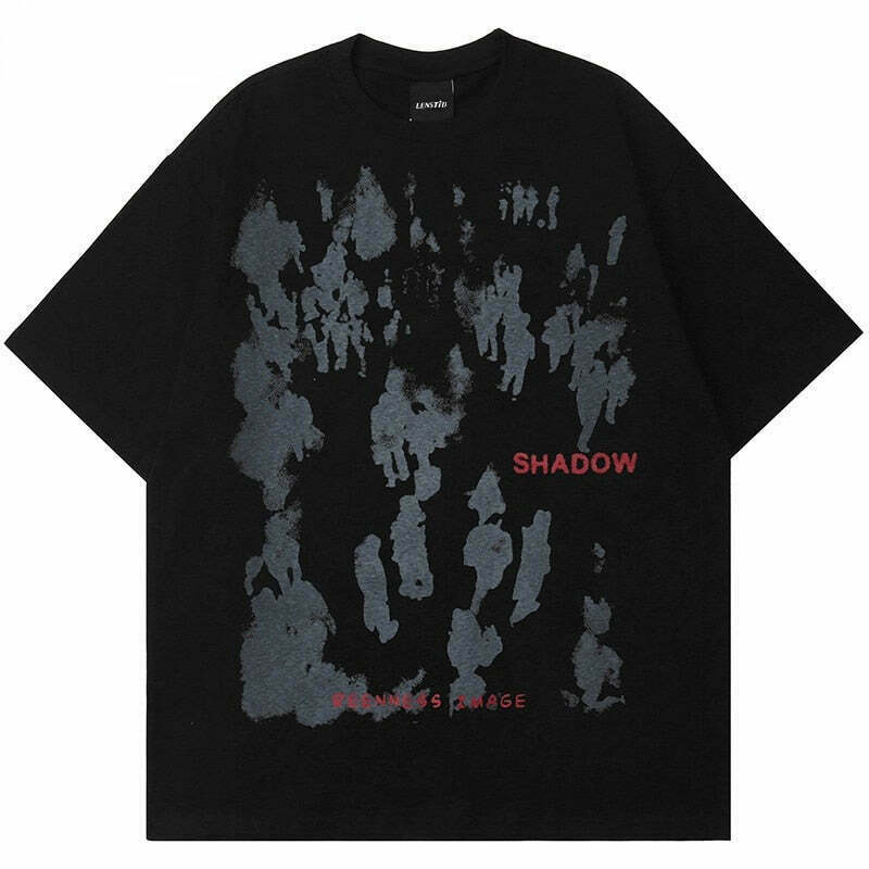 Coquette Aesthetic Shadow Graphic Print T-Shirt - Y2K Fashion Women's Top