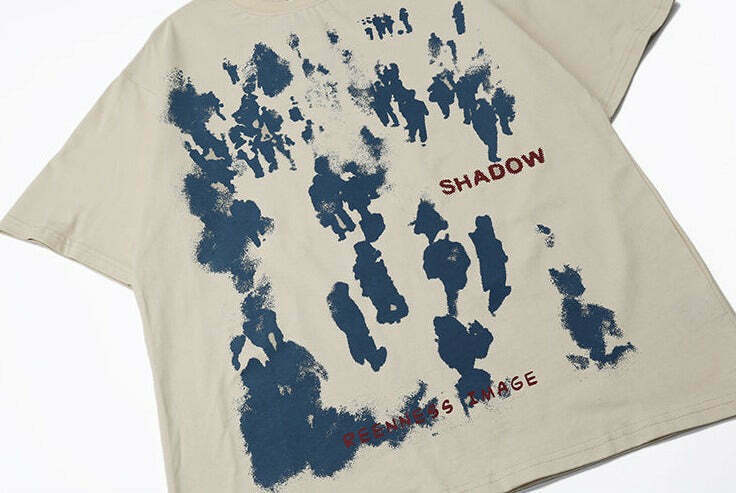 Coquette Aesthetic Shadow Graphic Print T-Shirt - Y2K Fashion Women's Top