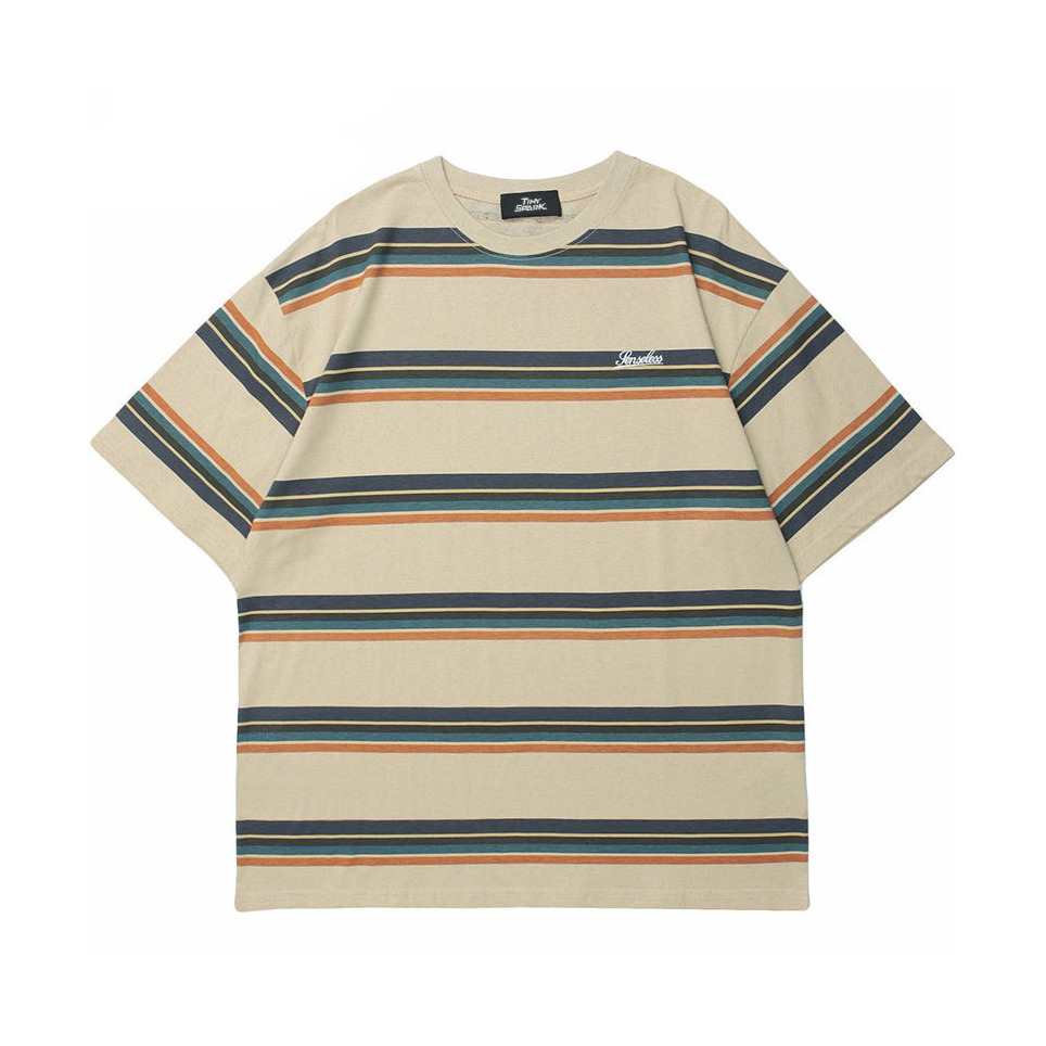 Coquette Aesthetic Skater Stripe Tee - Y2K Fashion with Grunge Style, Cute Tops & Pastel Goth Vibes