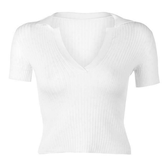 Coquette Aesthetic Soft Girl Rib Knit Crop Top - Y2K Fashion Women's Clothing