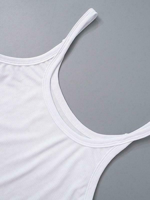 Coquette Aesthetic Solid Color Cami Top - Y2K Fashion Grunge Style Cute Tops & Cargo Skirt Outfits