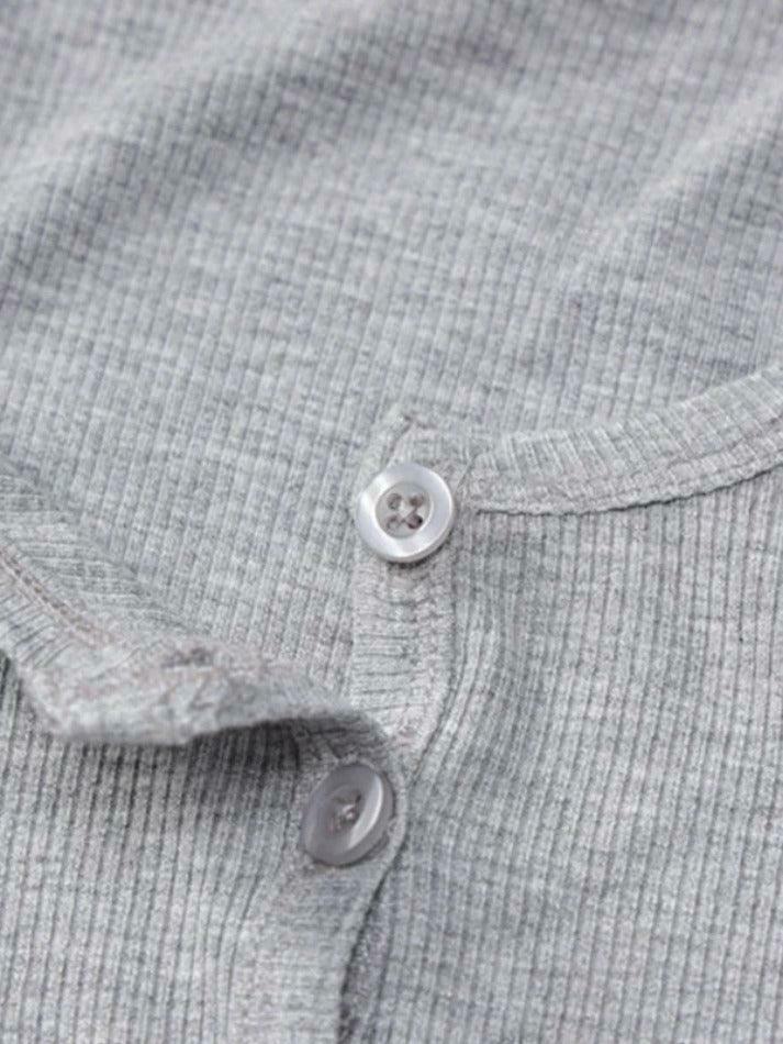 Coquette Aesthetic Solid Color Crop Shirt: Y2K Fashion Long Sleeve Top for Women