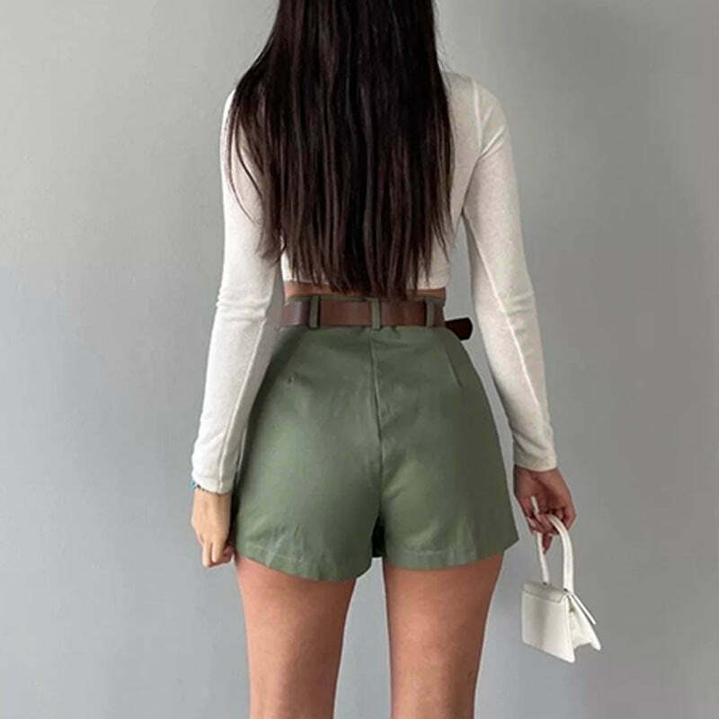 Coquette Aesthetic Solid Color Pleated Mini Skirt - Y2K Fashion Statement