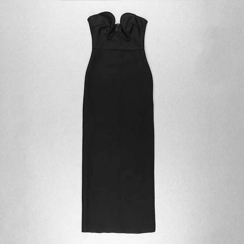 Coquette Aesthetic Sophisticated Cut-Out Glamour Dress for Women - Y2K Fashion Statement